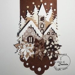 Appendiporta Verticale Marrone Paesaggio Beige