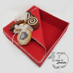Portatovaglioli Biscotti Rosso