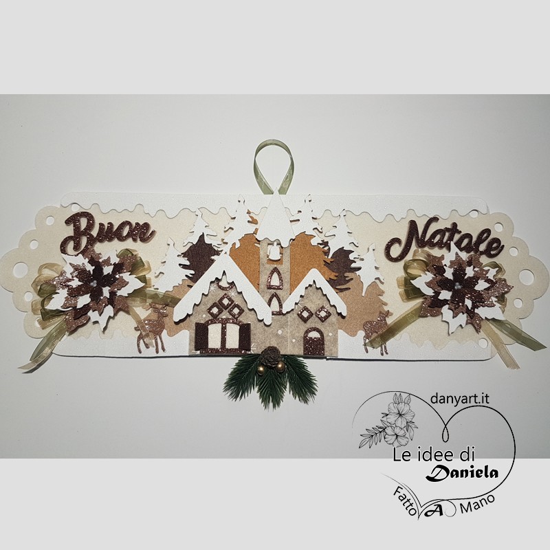 Appendiporta Orizzontale Bianco Paesaggio Beige