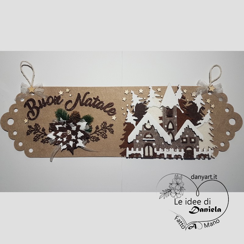 Appendiporta Orizzontale Beige Paesaggio Marrone